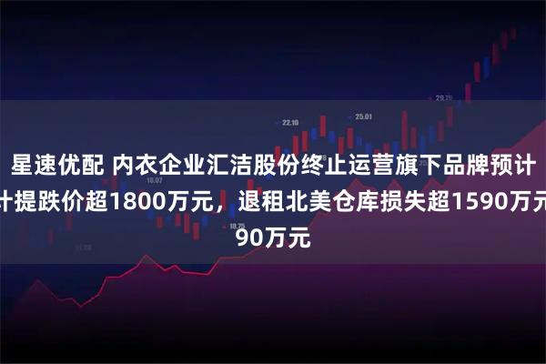 星速优配 内衣企业汇洁股份终止运营旗下品牌预计计提跌价超1800万元，退租北美仓库损失超1590万元