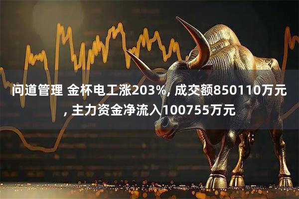 问道管理 金杯电工涨203%, 成交额850110万元, 主力资金净流入100755万元